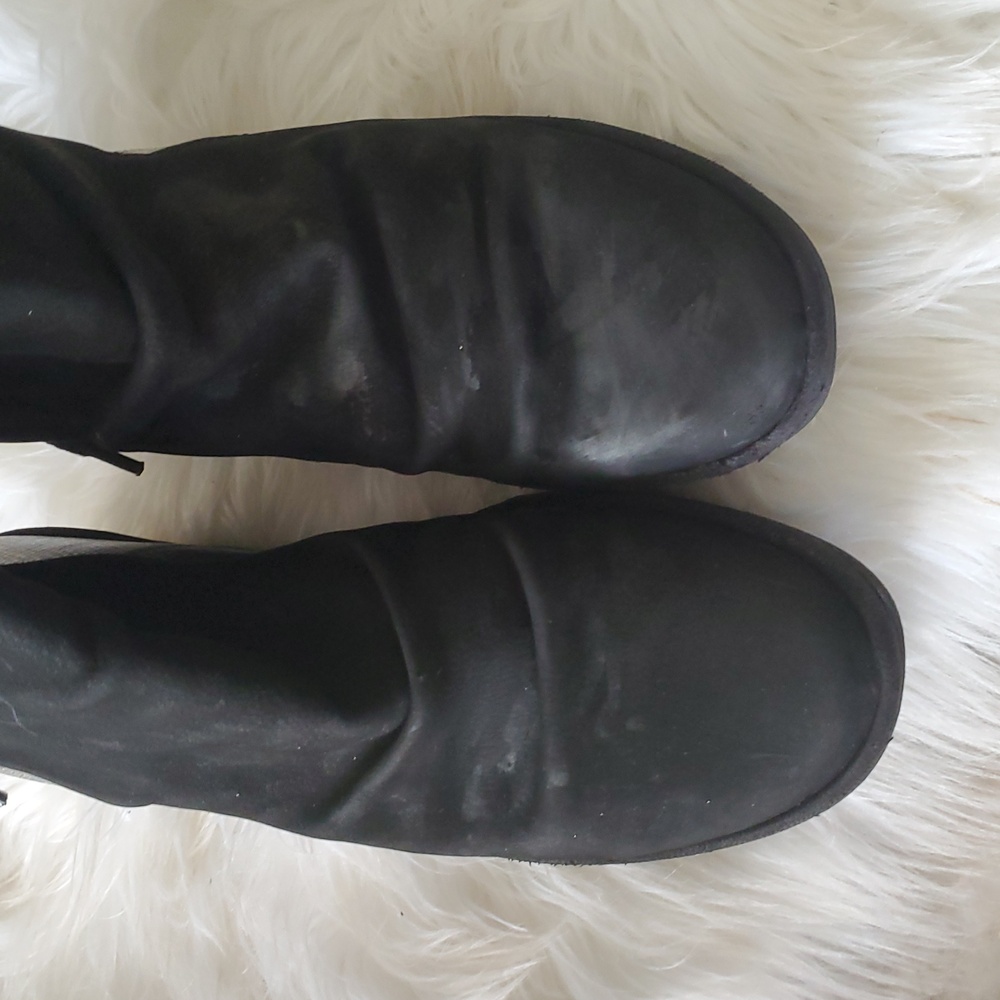 Fly London black silver wedge suade shoe size 39 - Picture 4 of 14